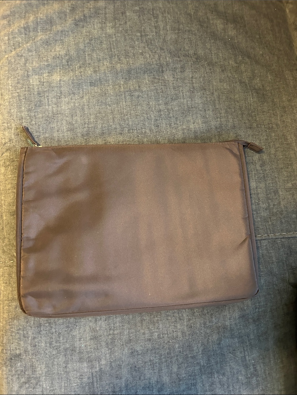 Brown Laptop Sleeve or Travel Pouch - Slim Zip Organizer